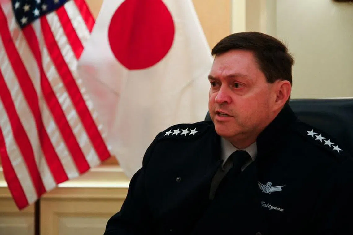 U.S. Chief of Space Operations Chance Saltzman speaks during an interview with Reuters in Tokyo, Japan September 25, 2023. REUTERS/Nobuhiro Kubo