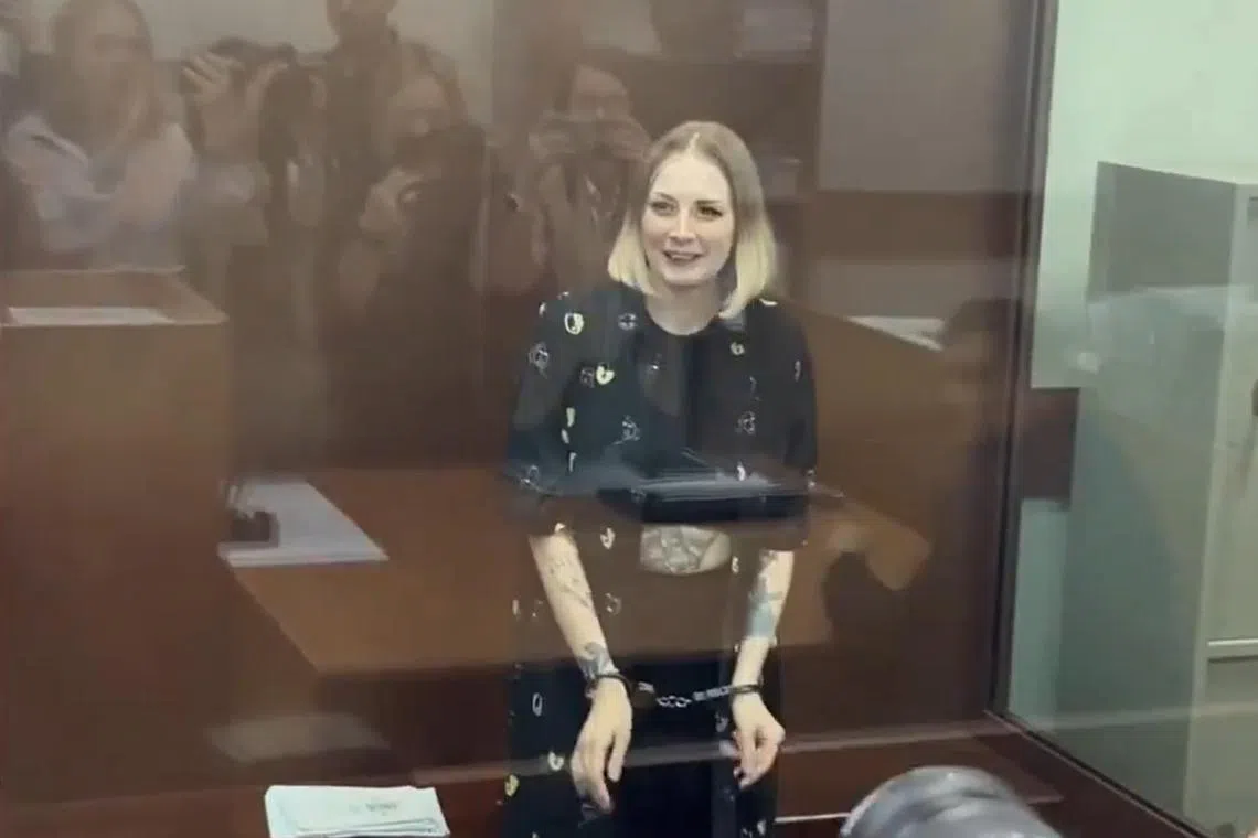 Russian blogger Anna Bazhutova livestreamed witness testimonies about atrocities carried out during Russia's 2022 occupation of Bucha, Ukraine.