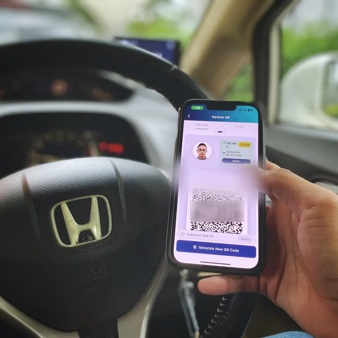 This ST reporter entered Johor Bahru using the MyNIISe app’s QR code feature on Sept 22.