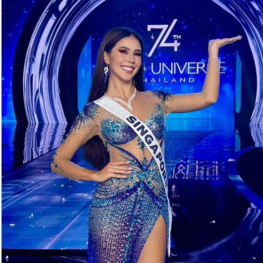 Miss Singapore Annika Xue Sager (left) said she did not expect Miss Mexico Fatima Bosch to be crowned Miss Universe.