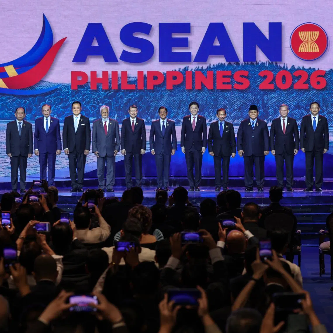 ASEAN leaders at the 48th ASEAN Summit held at Mactan Expo Center in Cebu, Philippines, on May 8. 