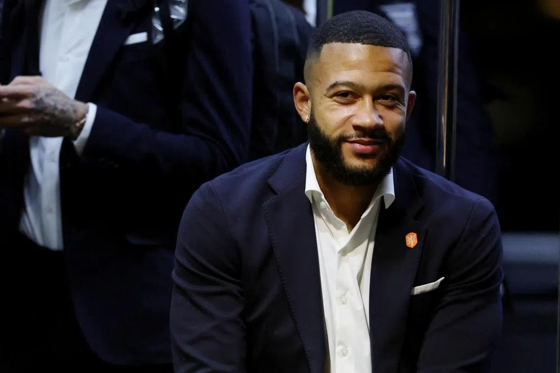 Memphis Depay hurt his hamstring playing for the Dutch against Poland in the Nations League in September.