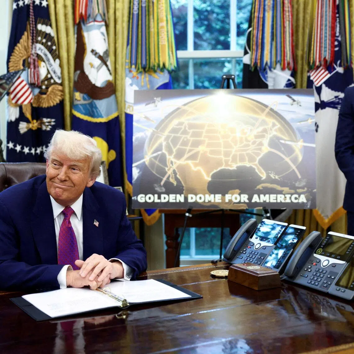 The key milestones are central to pioneering space-based missile interceptors, a pillar of US President Donald Trump’s US$185 billion (S$236.47 billion) Golden Dome defence shield.