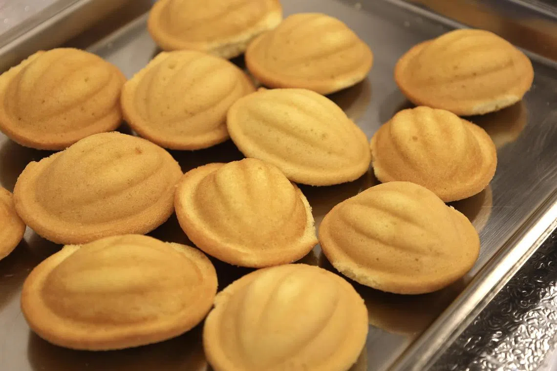 Egg sponge cake at Huwa Bakery.