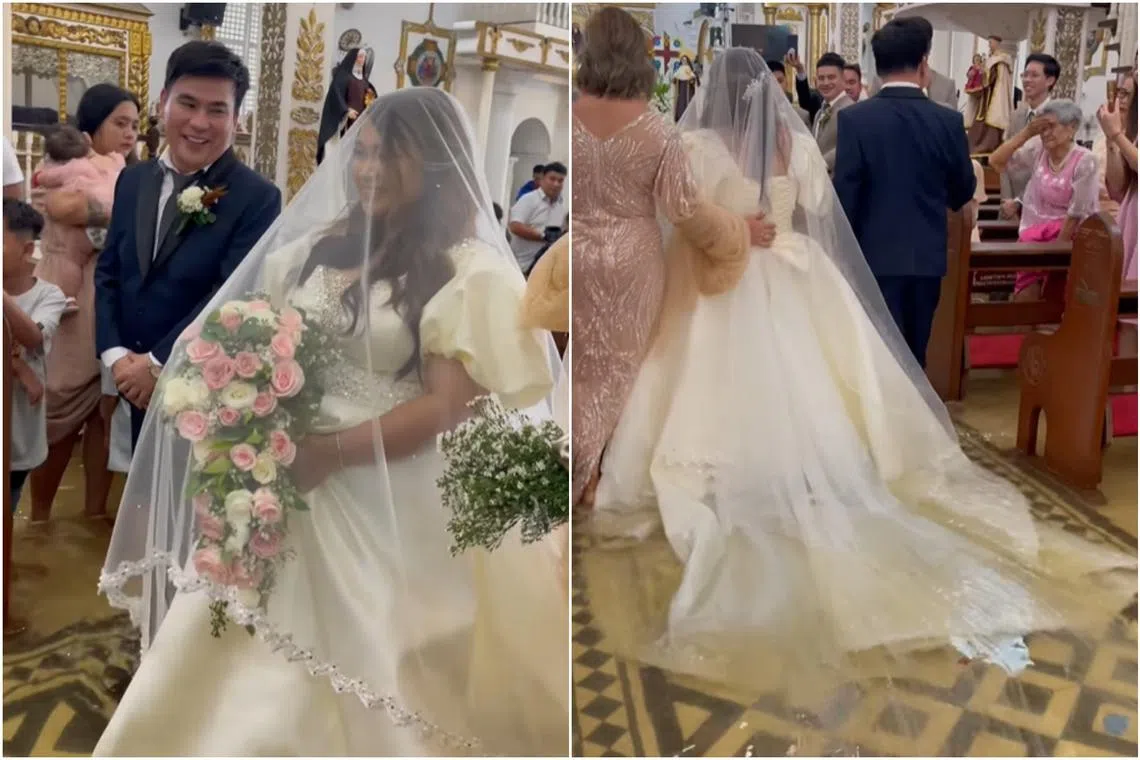 The wedding between Paulo and Diane Padilla took place at the 19th century Barasoain Church.