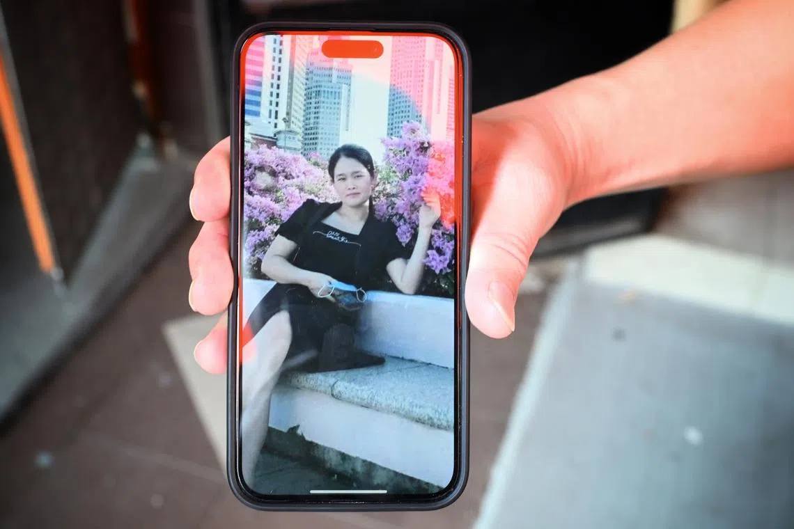A photo of the victim, Ms Dao Thi Hong, on a flatmate’s phone.