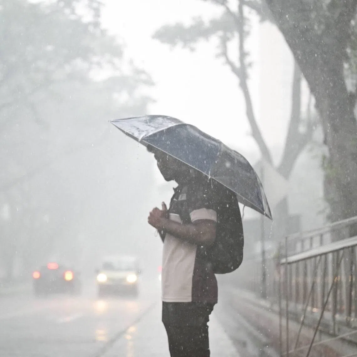 The National Environment Agency said at about 6pm that heavy rain was to be expected over many areas of Singapore from 6.30pm to 8pm.