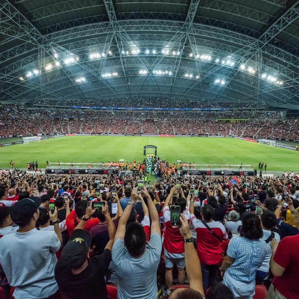 Spectators at an International Champions Cup match at the National Stadium in 2019. 