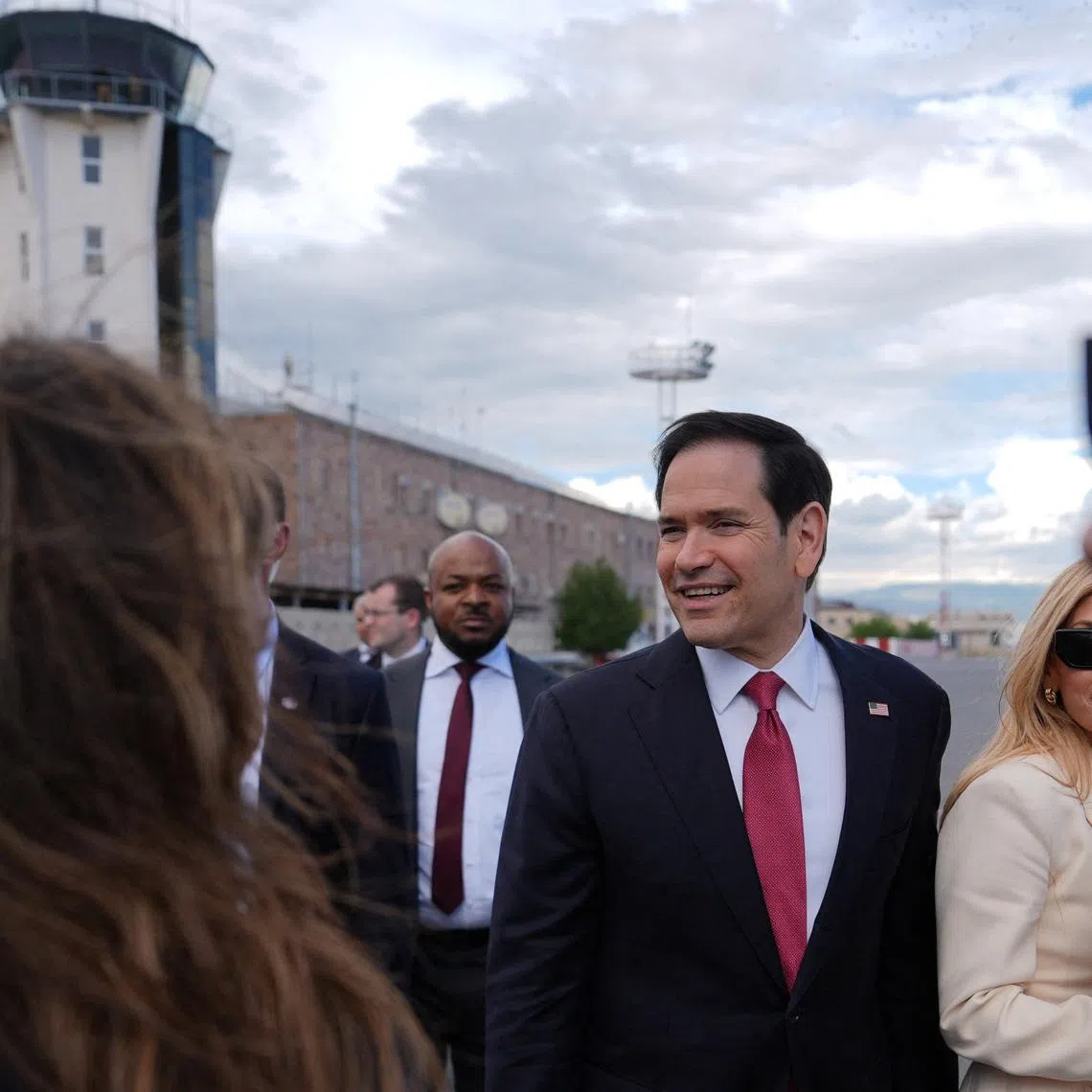 U.S. Secretary of State Marco Rubio boards his plane at Zvartnots International Airport in Yerevan, Armenia, May 26, 2026.  Julia Demaree Nikhinson/Pool via REUTERS
