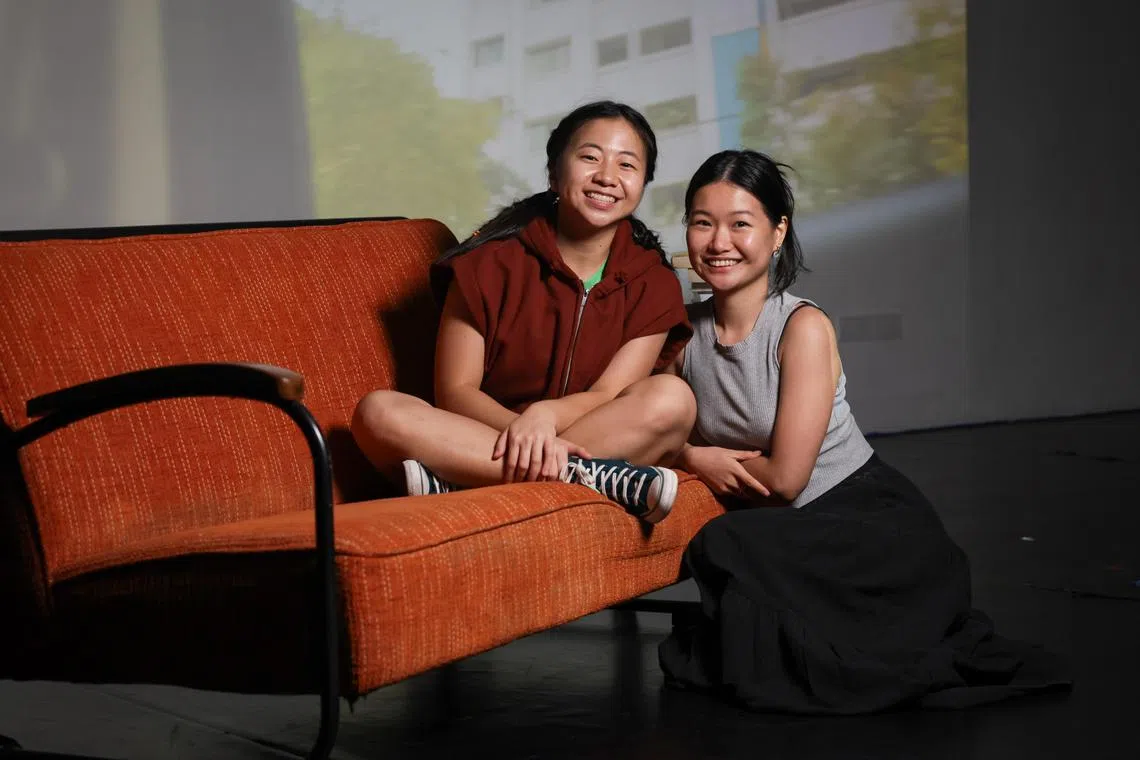 (From left): Profile of Cheryl Ho 28, writer and performer and Tan Hui Er, 29, director of I Am Seaweed, a play at M1 Singapore Fringe Festival in 2025. 

Photographed at The Necessary Stage in Yi Guang building on Dec 28, 2024.