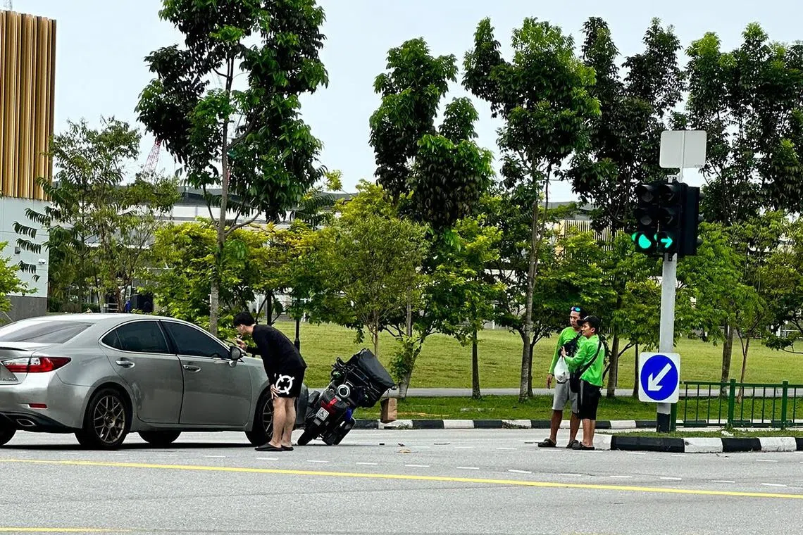 The 39-year-old driver of the car was slurring, walking unsteadily and had removed his shirt after exiting the vehicle.