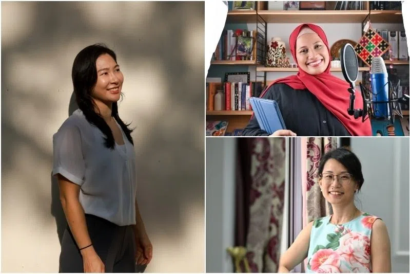 (Clockwise from left) Ms Vernessa Chuah, Ms Nurulhuda Mohamd Rasid and Ms Teng Yi Ling have started initiatives and businesses to support mothers and couples in various aspects of parenting. 