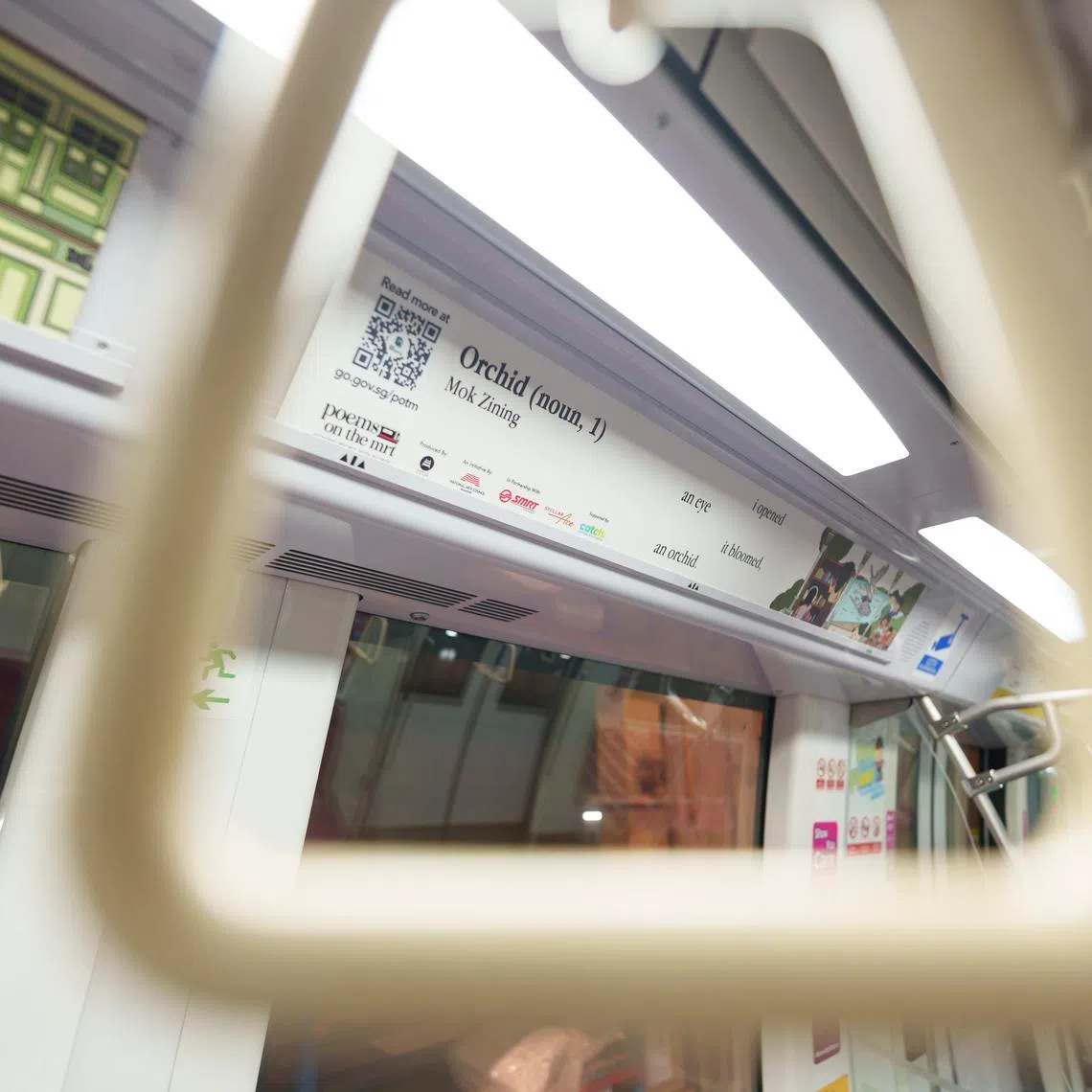 145 Singapore poems are on panels in MRT trains. 