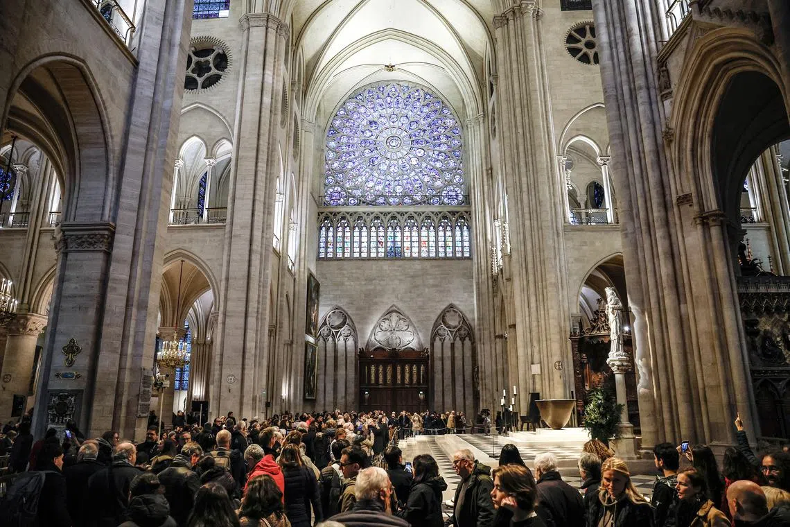 The restoration of the Notre Dame cathedral in Paris by 2,000 craftsmen of various faiths was a moment of unity, said President Tharman Shanmugaratnam.