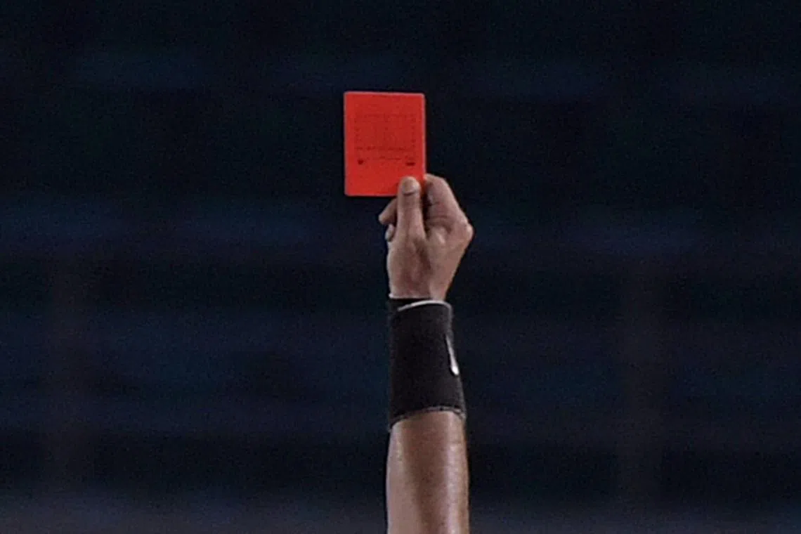 The altercation happened after a Warwick Knights player was sent off during the match against Yishun Sentek Mariners.