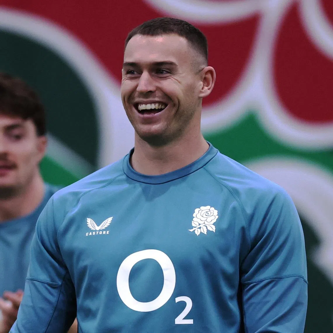 Rugby Union - Autumn Internationals - England Training - Pennyhill Park, Bagshot, Britain - November 10, 2025 England's Tom Roebuck during training Action Images via Reuters/Paul Childs