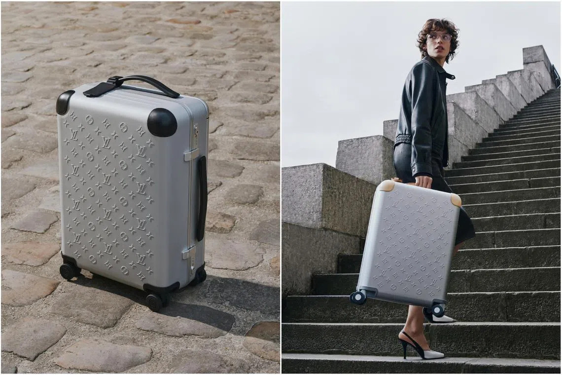 Horizon 55 Aluminum suitcase ($7,200), on the go with the Horizon Aluminum.