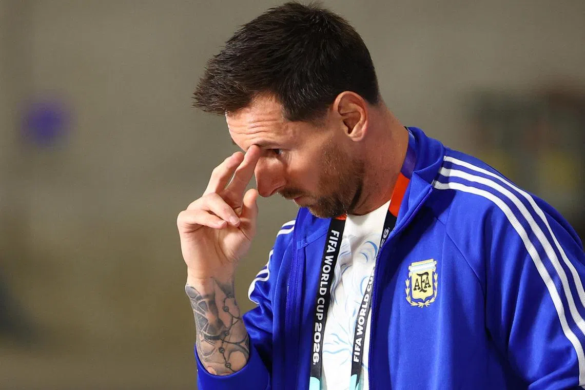 Soccer Football - FIFA World Cup 2026 - Group J - Jordan v Argentina - Dallas Stadium, Arlington, Texas, U.S. - June 27, 2026 Argentina's Lionel Messi arrives at the stadium before the match REUTERS/Issei Kato