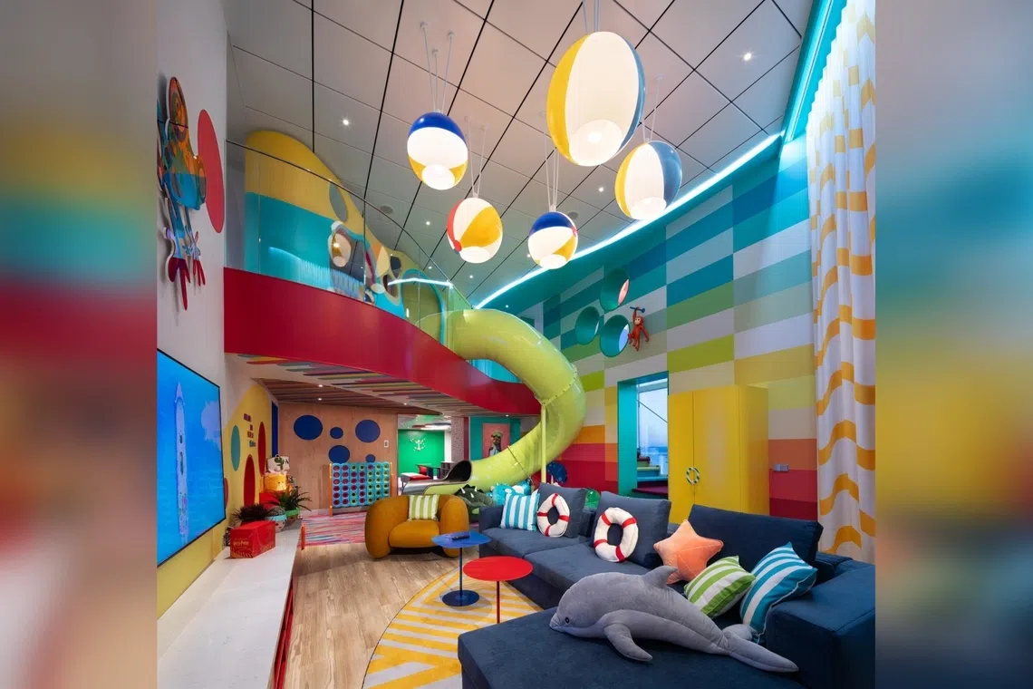The three-storey Ultimate Family Townhouse is the most expensive stateroom on Legend of the Seas.