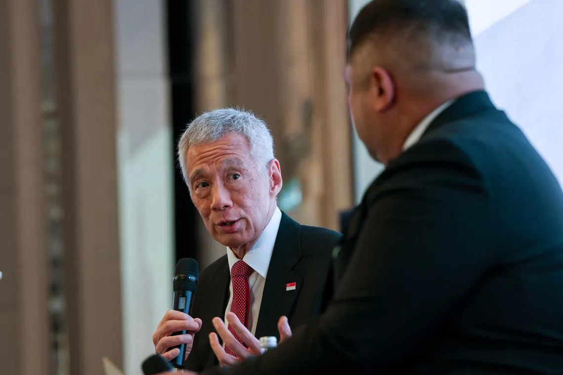 Senior Minister Lee Hsien Loong at a dialogue with members of the Kuala Lumpur Business Club on July 21, 2024.