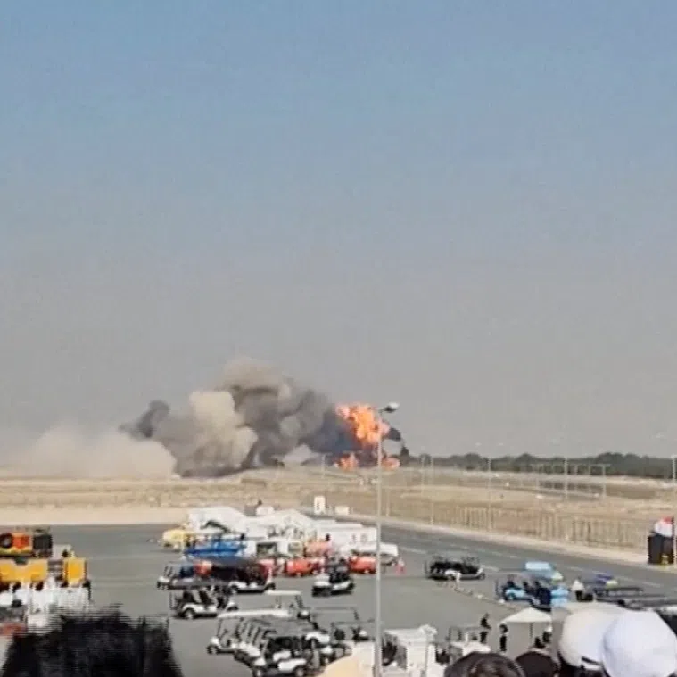 The fighter had been flying at a low altitude at around 2.15pm (6.15pm Singapore time) before it went down, according to a witness.