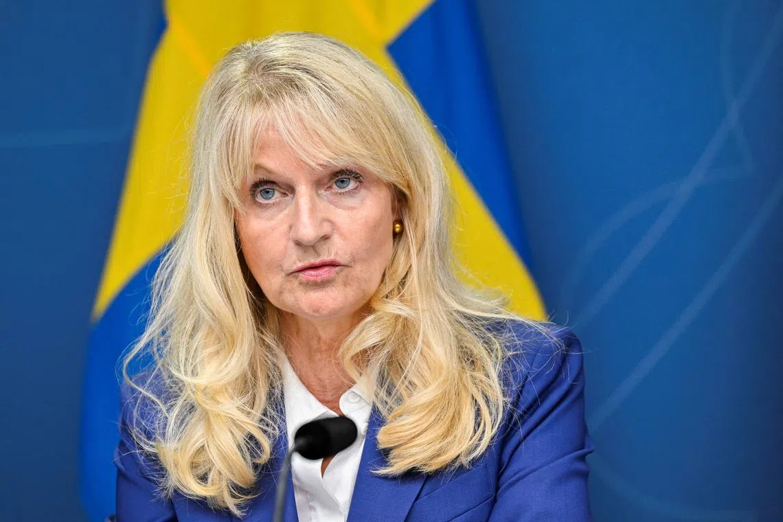 Sweden's Security Police Chief Charlotte von Essen attends a press conference regarding the deteriorating security situation in Sweden as the terror threat level in the country is raised to four on a five-point scale, in Stockholm, Sweden on August 17, 2023. Henrik Montgomery/TT News Agency/via REUTERS/File Photo