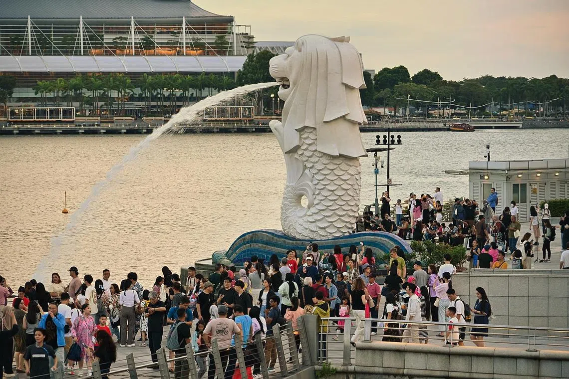 The Merlion statue at Merlion Park will be covered in scaffolding as it undergoes cleaning and maintenance works.