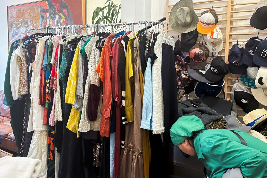 Wildfire relief donations are displayed at the +COOP home goods store in Los Angeles, California, U.S. January 10, 2025. REUTERS/Lisa Richwine