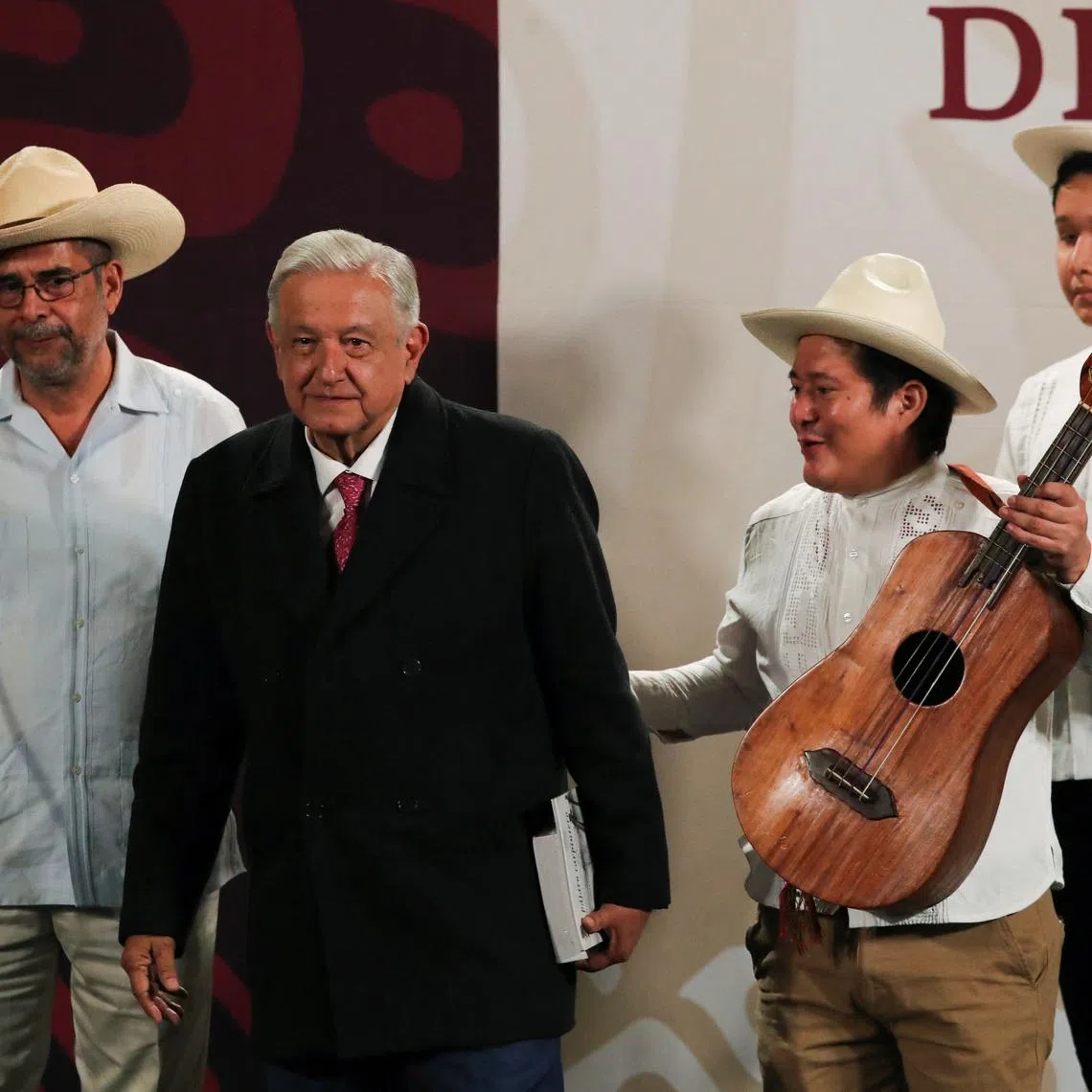 Mexico's President Andres Manuel Lopez Obrador attends his last press conference, at the National Palace, in Mexico City, Mexico September 30, 2024. REUTERS/Henry Romero