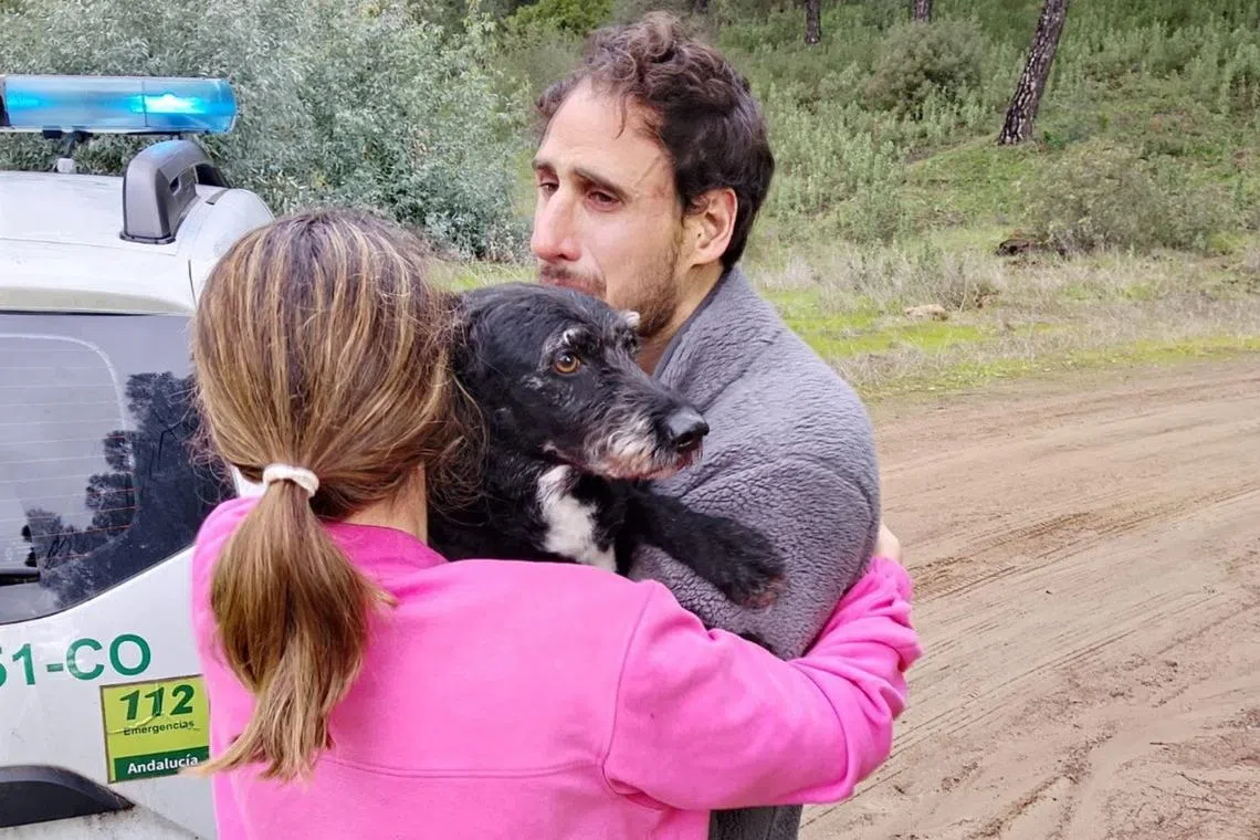 Boro was riding on one of the trains with his owner Ana Garcia Aranda and her pregnant sister at the time of the crash.