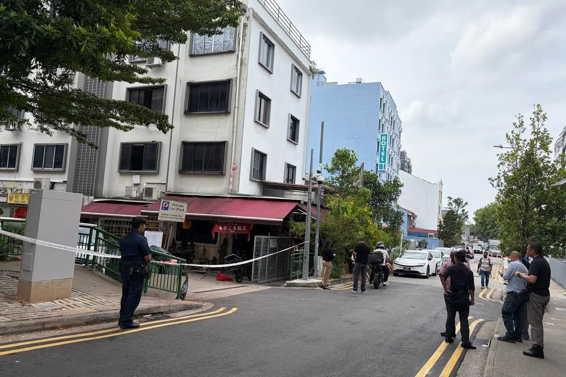 A Singapore Civil Defence Force spokesman said they received a call for assistance at around 8.15am.