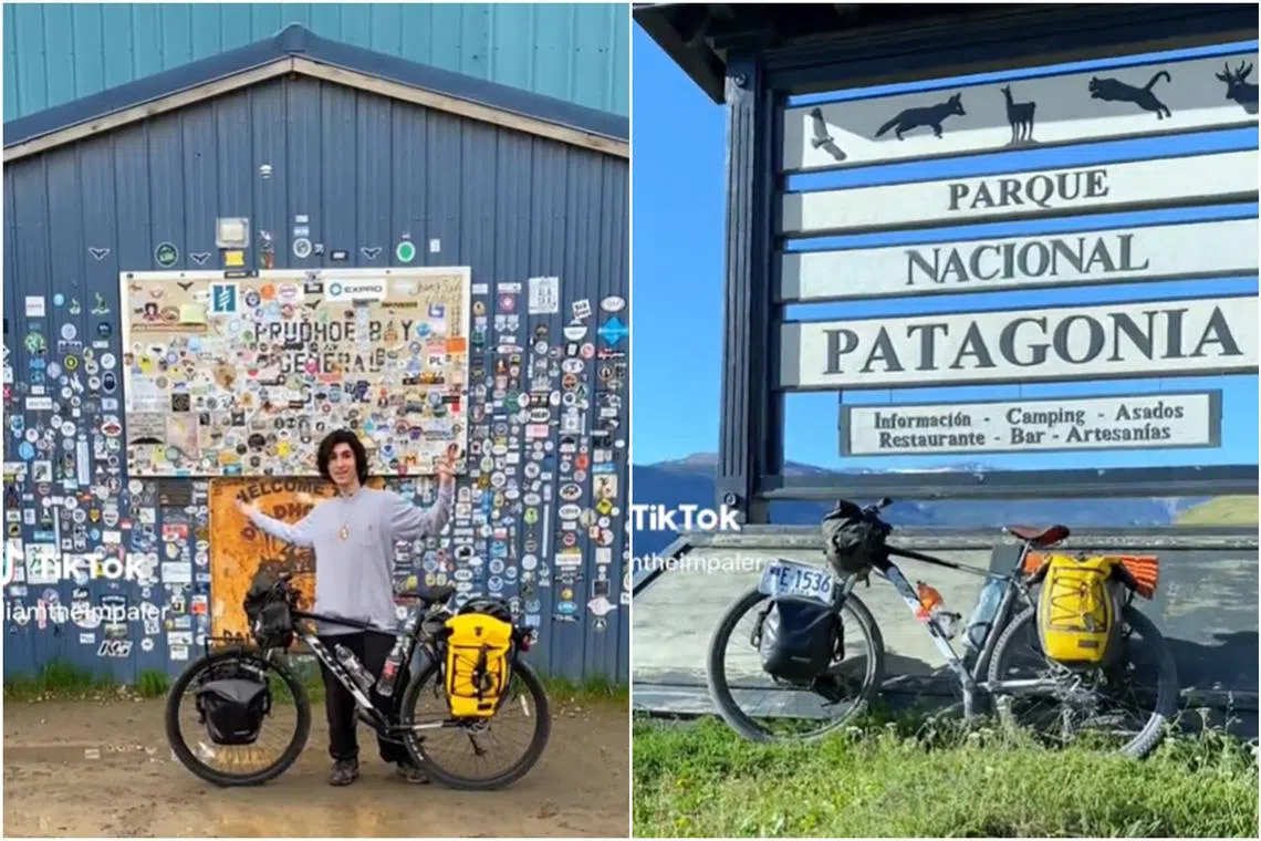 Teenage cyclist Liam Garner rode through 14 countries cycling through the Americas from Alaska to Argentina.