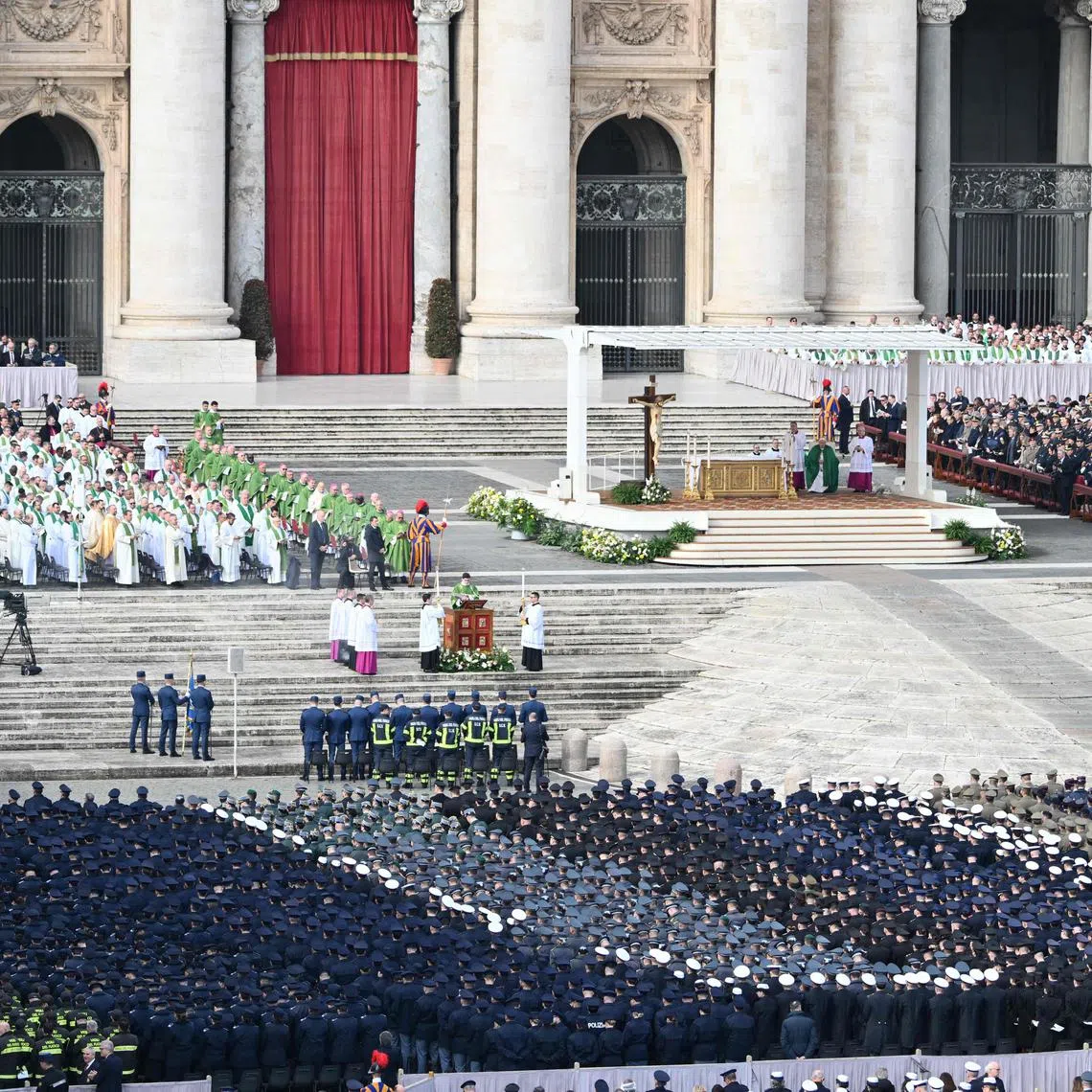 Military forces gathered for a special Armed Forces Mass in St Peter’s Square at the Vatican on Feb 9.