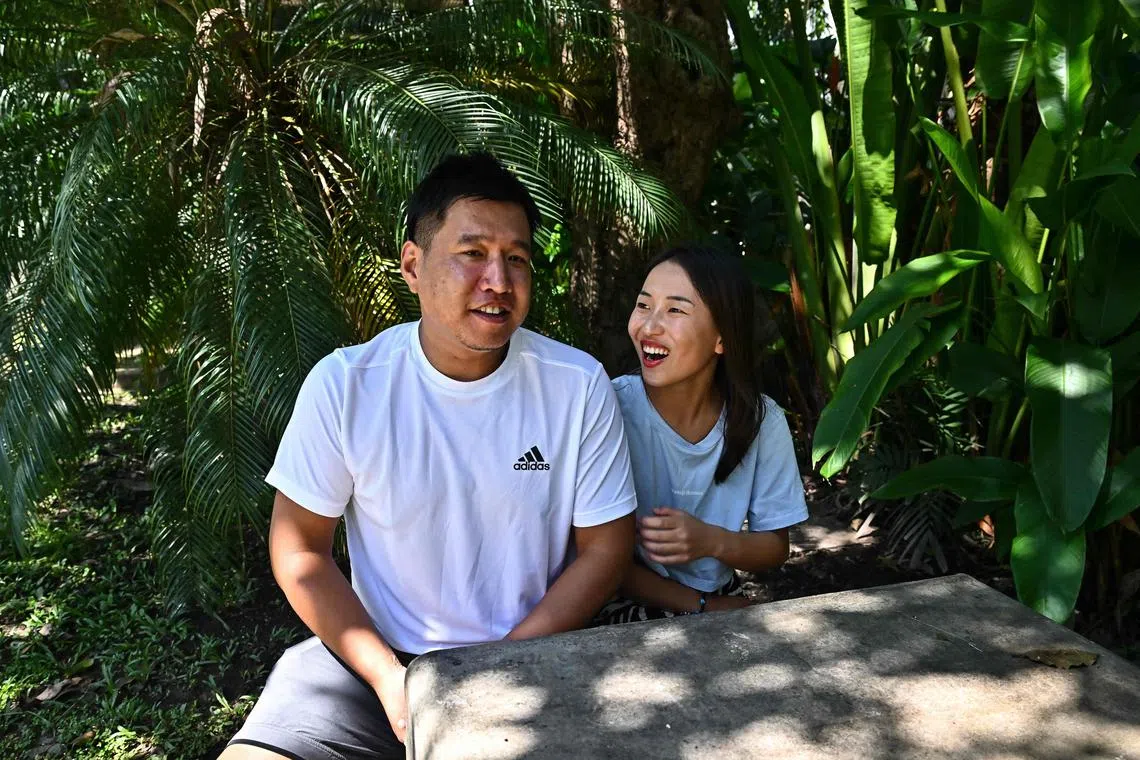 Ms Connie Chen and her husband Gordon Lin moved to Chiang Mai in May under a one-year education visa.