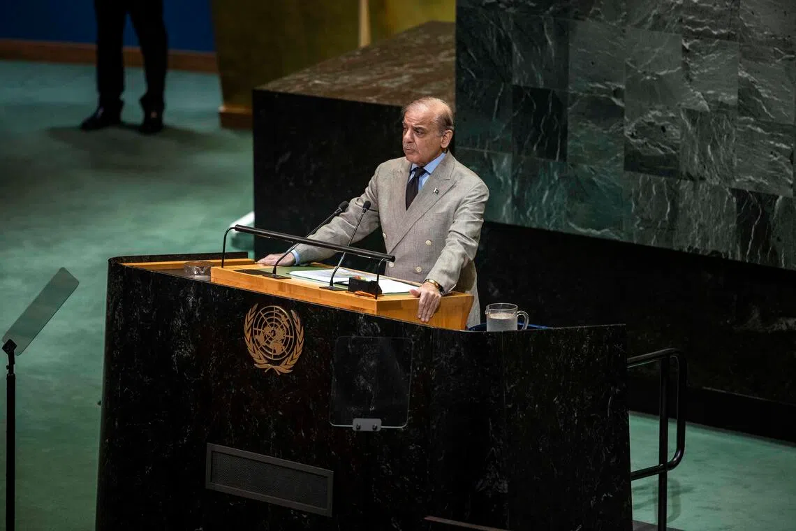 Prime Minister Shehbaz Sharif addressed the United Nations a day after he met with Mr Trump at the White House.