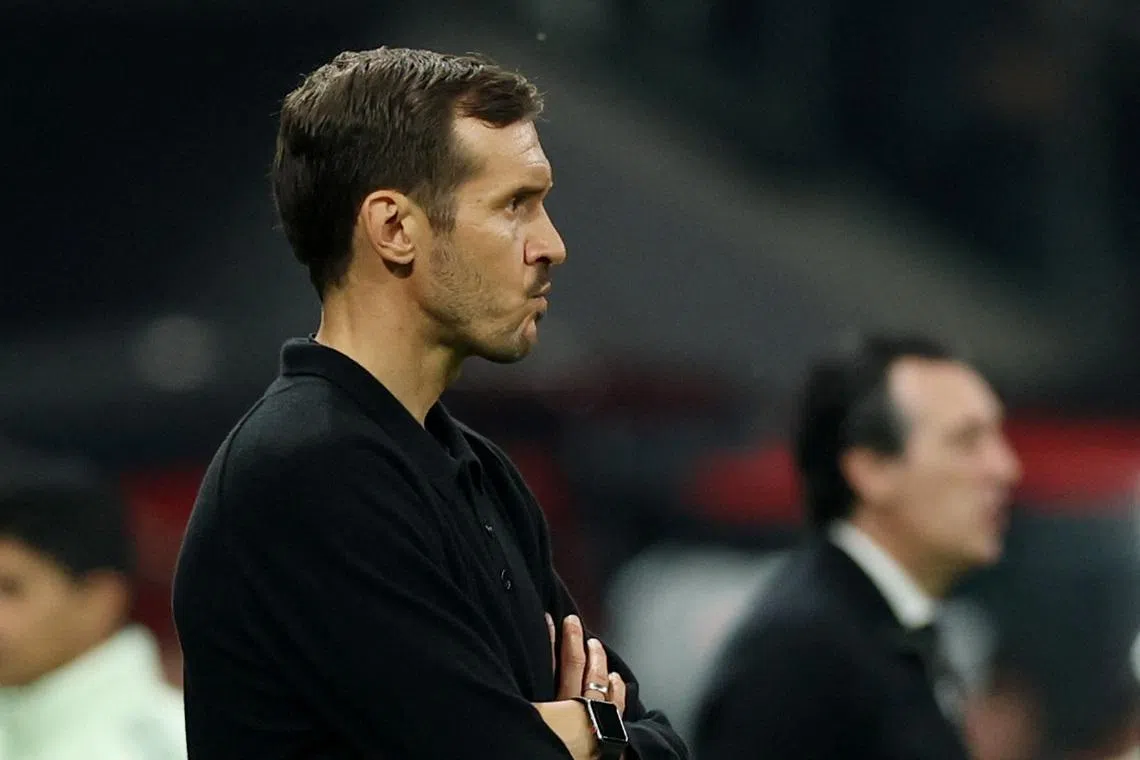 Soccer Football - UEFA Europa League - Final - SC Freiburg v Aston Villa - Besiktas Park, Istanbul, Turkey - May 20, 2026 SC Freiburg coach Julian Schuster looks on REUTERS/Isabel Infantes