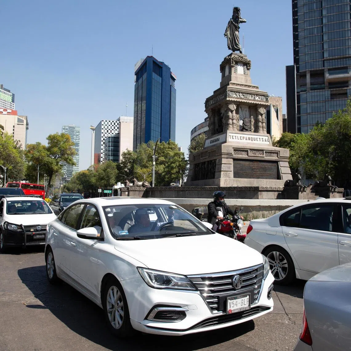A car from the Chinese automaker MG, in Mexico City, in 2024. China has built a dominant strategic position in Latin America as the leading lender and trading partner.
