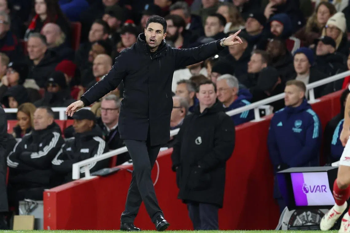 Arsenal manager Mikel Arteta during the 0-0 Premier League draw with Everton at the Emirates.
