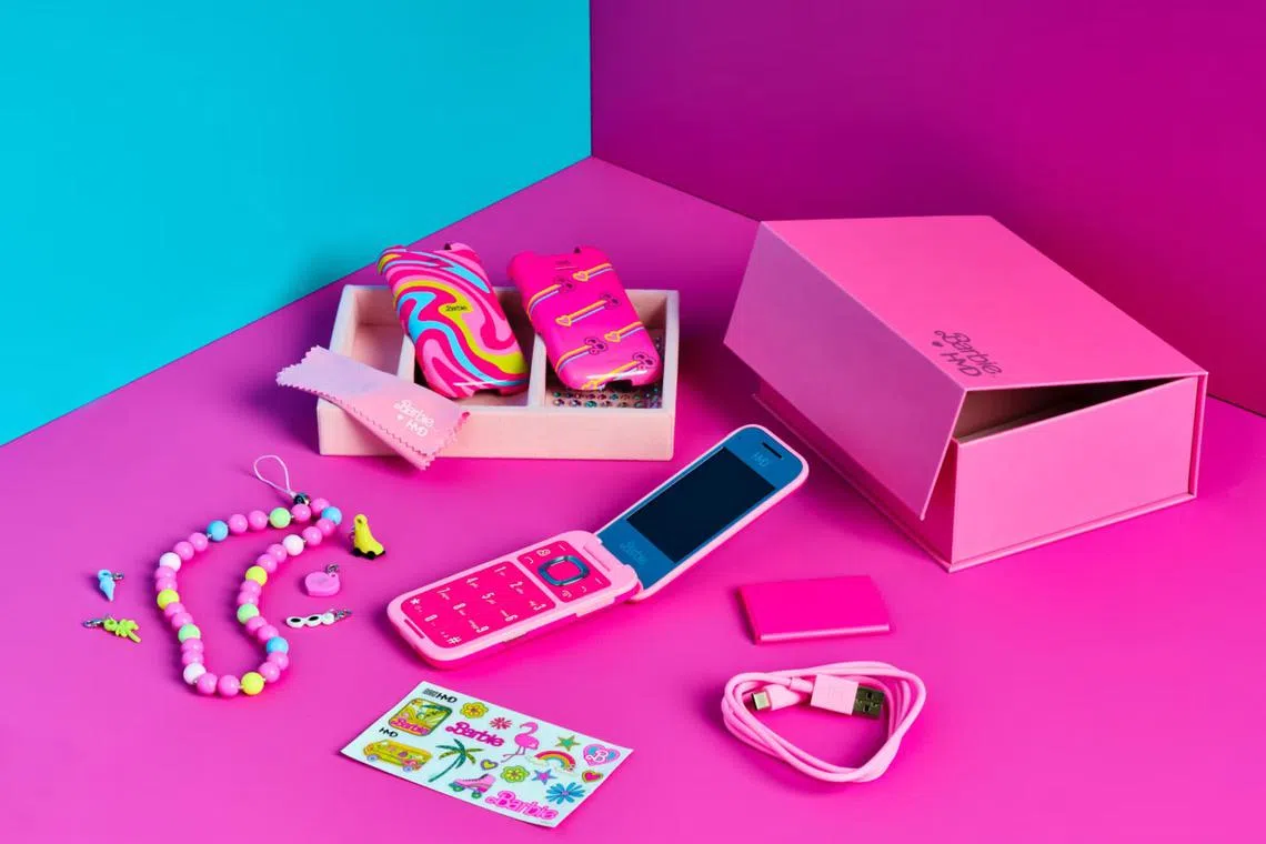 HMD Global, which makes Nokia-branded phones, has teamed up with toymaker Mattel to launch the HMD Barbie Phone - a pint-sized pink feature flip phone with a retro design.