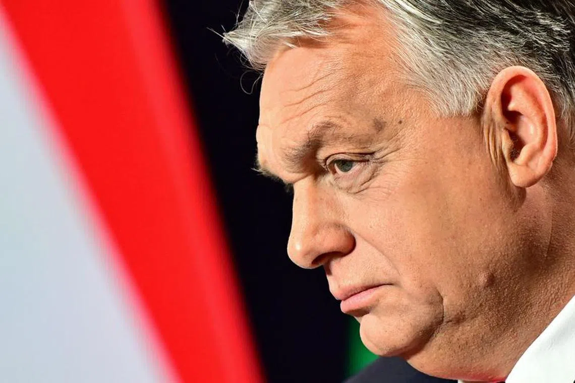 Hungarian Prime Minister Viktor Orban holds an annual international media briefing in Budapest, Hungary, December 21, 2023. REUTERS/Marton Monus