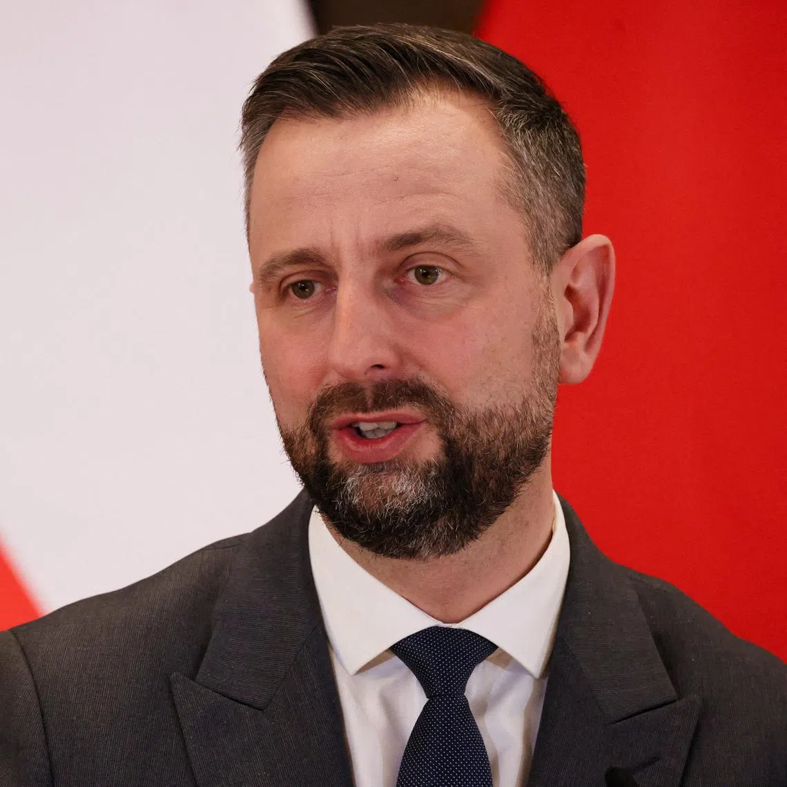 Polish Deputy Prime Minister and Defence Minister Wladyslaw Kosiniak-Kamysz speaks during a press conference in Krakow, Poland, February 20, 2026.