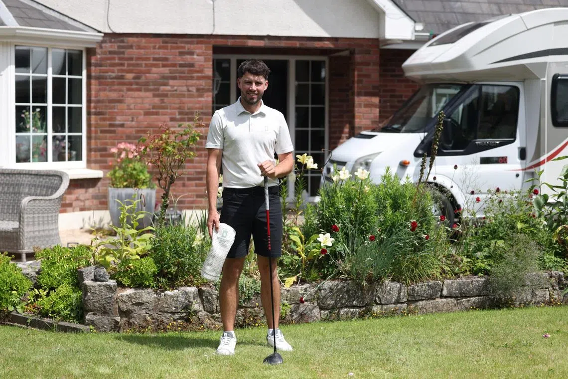Irish amateur golfer David Howard poses for a portrait, in Cork, Ireland, July 2, 2026. REUTERS/Emilija Jefremova