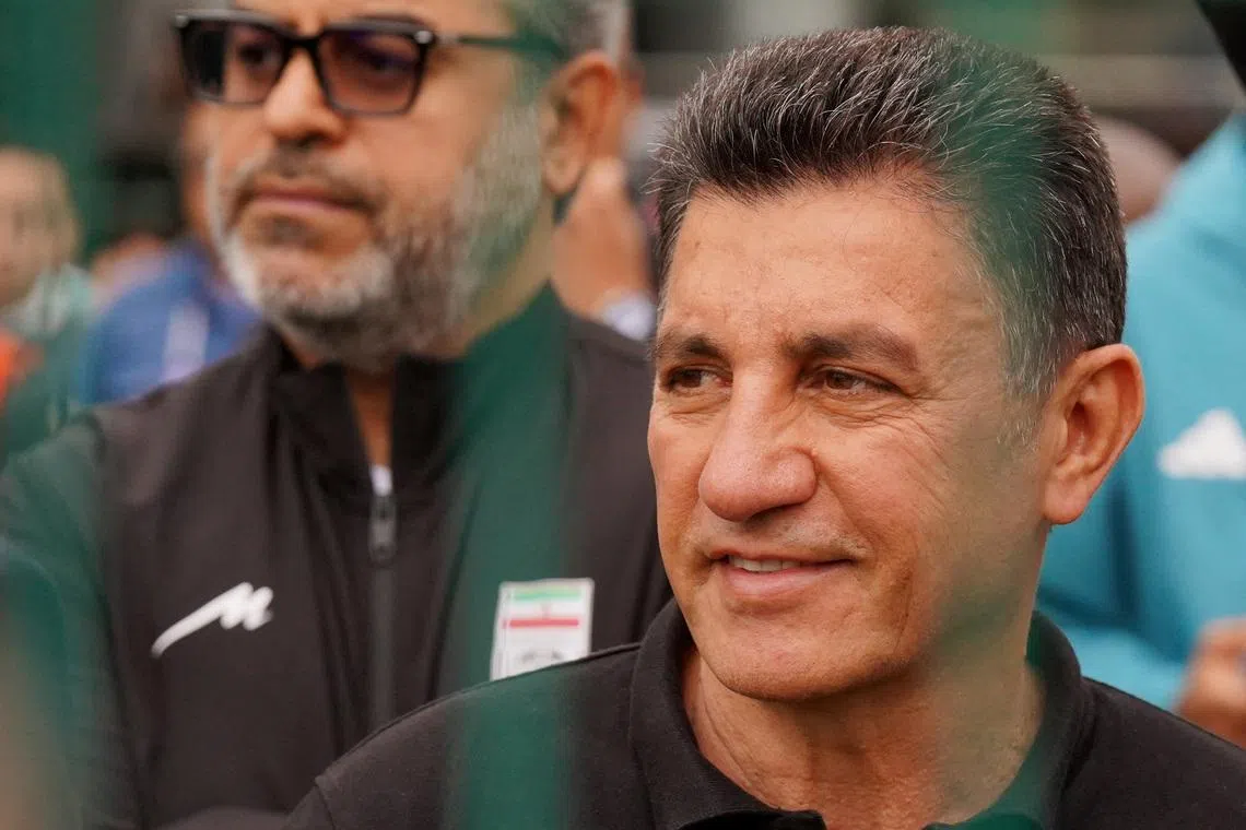 Soccer Football - FIFA World Cup 2026 - Iran depart from Tijuana after being eliminated from the World Cup - Tijuana, Mexico - June 30, 2026 Iran coach Amir Ghalenoei outside the team hotel as they depart from Tijuana REUTERS/Victor Medina