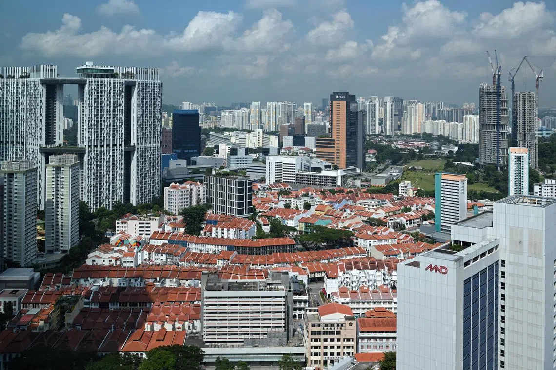 The study found that sunlight can heat up the dark terracotta roofs topping the shophouses of Telok Ayer and Amoy streets to very high temperatures.