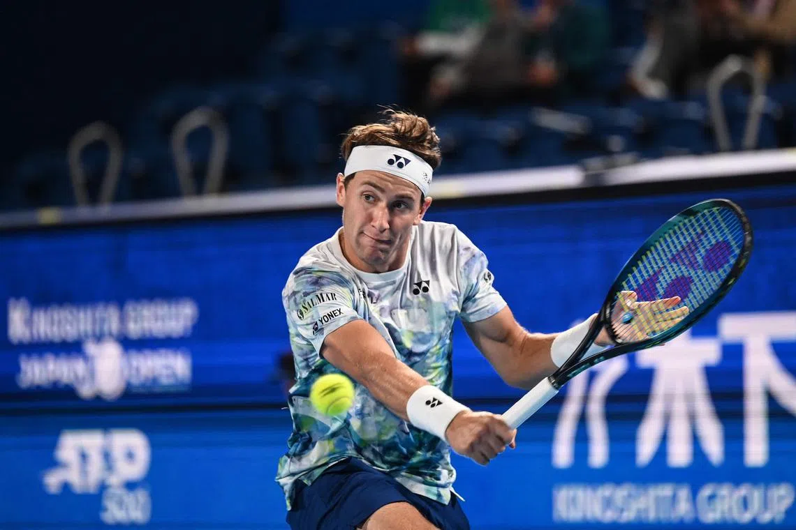 World No. 8 Casper Ruud's Asian swing ended with a 6-3, 6-4 defeat by 79th-ranked American Marcos Giron in Tokyo on Wednesday.