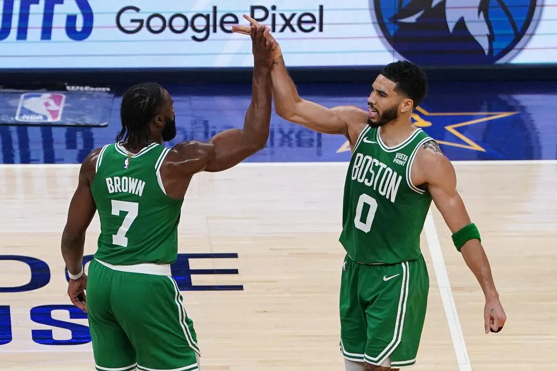Boston Celtics star duo Jaylen Brown and Jayson Tatum could be key in the NBA Finals, while the Dallas Mavericks will count on Luka Doncic and Kyrie Irving.