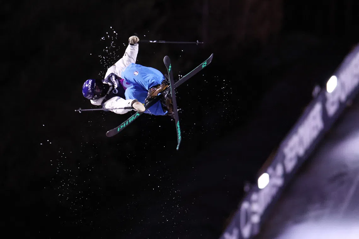 Freestyle Skiing - FIS Freestyle World Championships - Women's Freeski Big Air - St Moritz, Switzerland - March 29, 2025 Italy's Flora Tabanelli in action REUTERS/Claudia Greco