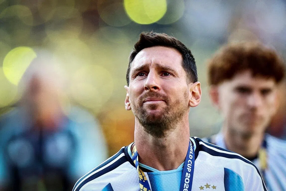 Argentina’s Lionel Messi after losing the World Cup final against Spain on July 19.