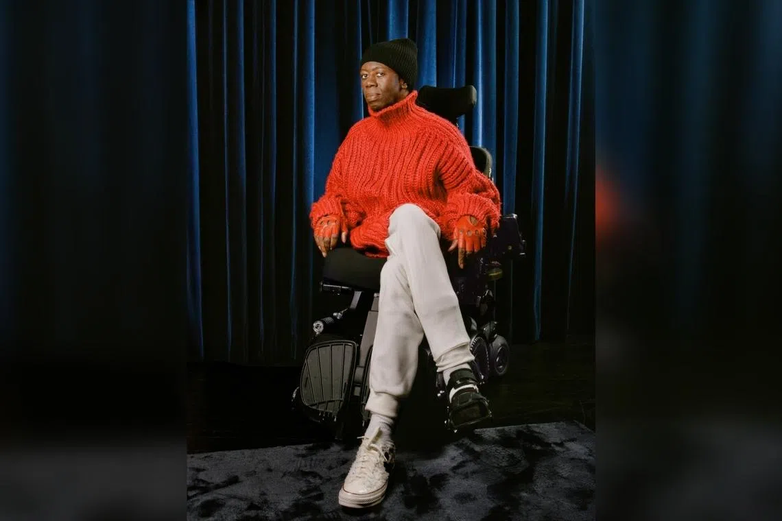 As part of his recovery process, J. Alexander uses a wheelchair and a cane to get around. 