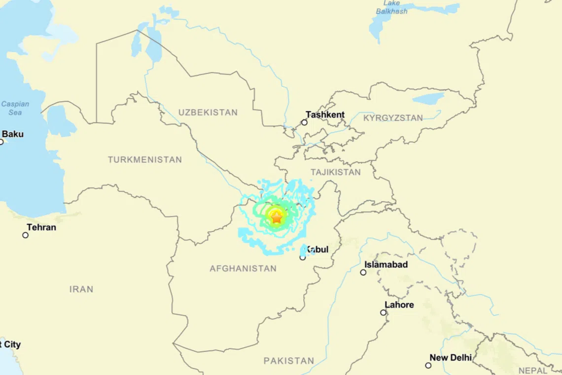 The earthquake hit Afghanistan's Hindu Kush region, about 22.5km from a town called Khulm.